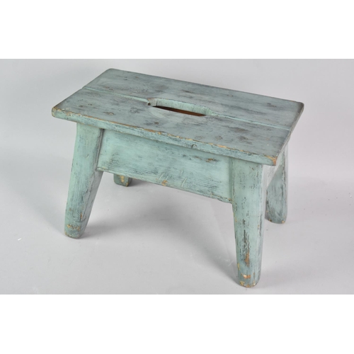 253 - A Painted Pine Rustic Stool, 37x21cms