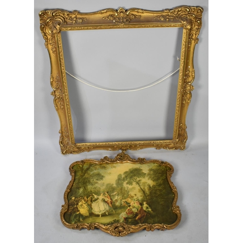 278 - A Gilt Picture Frame, Exterior Measurements 87x101cms, Interior Measurement 70x82cms together with a... 