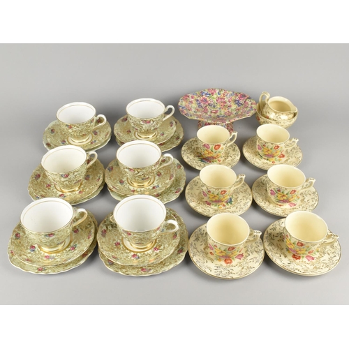 302 - A Collection of Mid Century Tea and Coffee Wares to Comprise Colclough Rose Decorated Tea Set on Gre... 