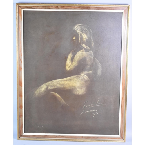 309 - A Framed Print of a Nude, Subject 55x70cm