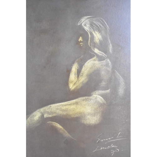 309 - A Framed Print of a Nude, Subject 55x70cm