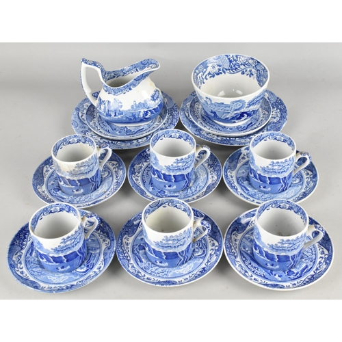 321 - A Spode Italian Pattern Coffee Set to Comprise Six Cups, Eight Saucers, Two Side Plates, Milk Jug an... 