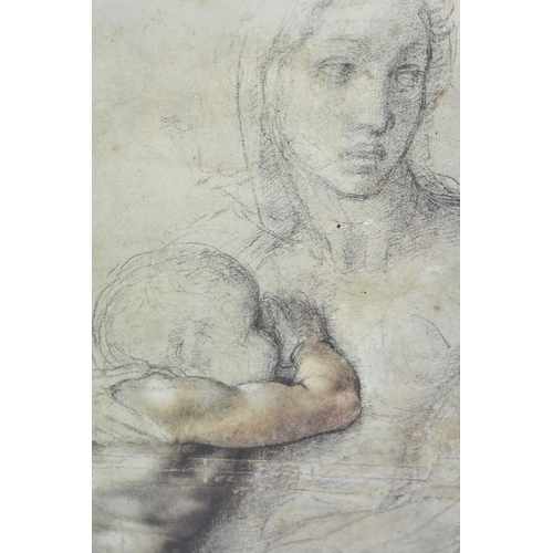 322 - A Framed Michelangelo Print, Madonna and Child, Subject 31x44cm