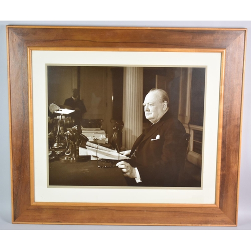 332 - A Framed Photograph Print of Churchill, Subject 50x39cm