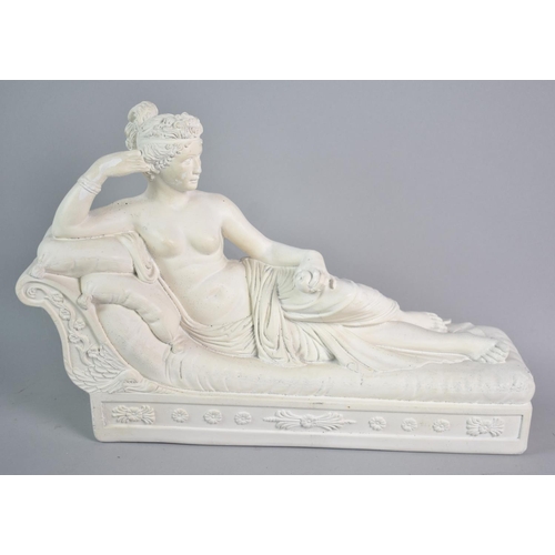 52 - A Cast Plaster Replica of Venus Borghese, After Canova, 38cms Long, Signed A Giannetti