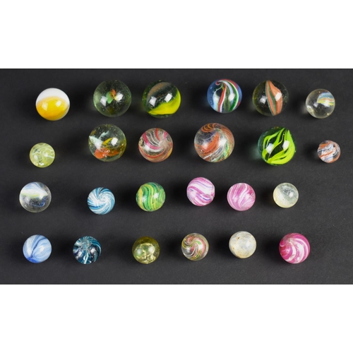 75 - A Small Collection of Late 19th Century and Later Glass Marbles