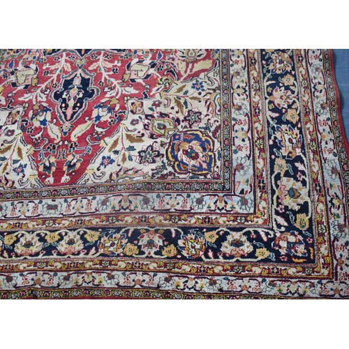 428 - A Handmade Antique Dorokhsh Carpet Made for A Dignitary As Inscribed, 395x267cm