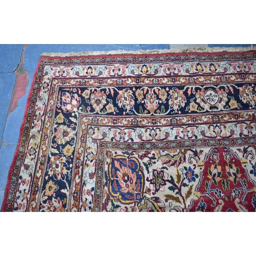 428 - A Handmade Antique Dorokhsh Carpet Made for A Dignitary As Inscribed, 395x267cm