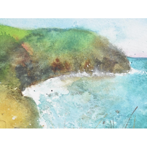 169 - A Framed Watercolour, Porthluney Cove, 24x19cms