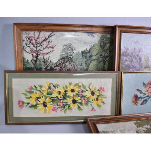 197 - A Collection of Five Framed Tapestries