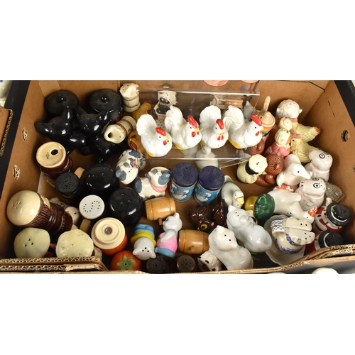 213 - A Large Collection of Various Novelty Salt and Pepper Shakers