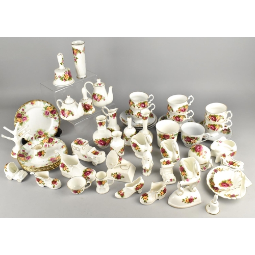 329 - A Large Collection of Rose Decorated China to Comprise Teawares, Ornaments, Miniature Teapots, Vases... 