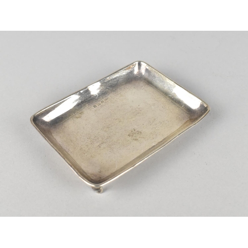 347 - A Silver Rectangular Footed Dish (Missing One Foot) by T.W, Birmingham Hallmark, 47g
