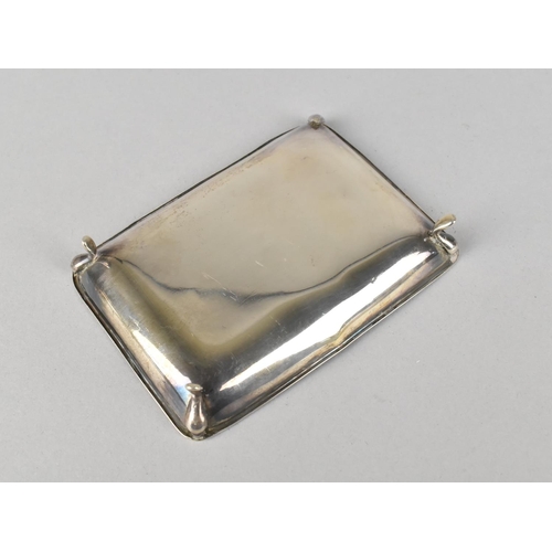 347 - A Silver Rectangular Footed Dish (Missing One Foot) by T.W, Birmingham Hallmark, 47g