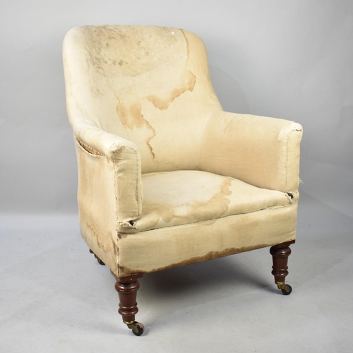 438 - A Late Victorian/Edwardian Ladies Tub Armchair for Reupholstery