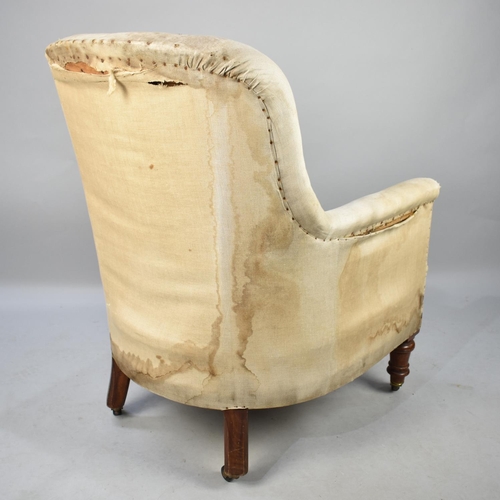 438 - A Late Victorian/Edwardian Ladies Tub Armchair for Reupholstery