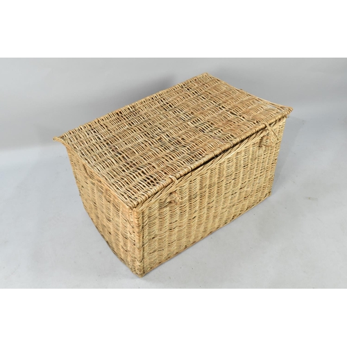 448 - A Wicker Basket, 71cms Wide, Condition issues