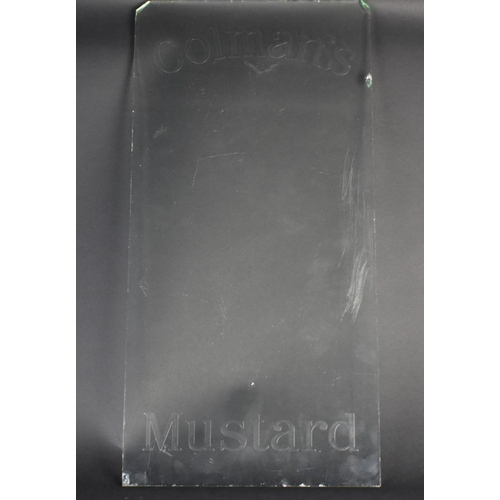 454 - A Vintage Etched Glass Pane Inscribed for 