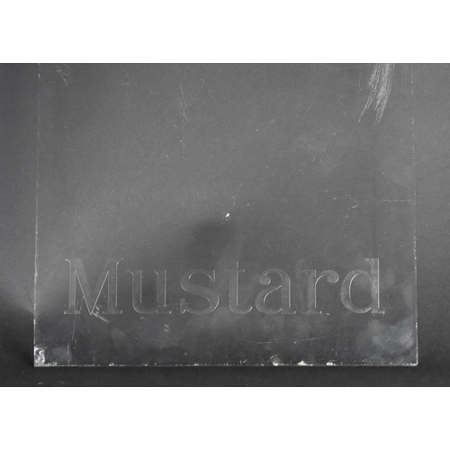 454 - A Vintage Etched Glass Pane Inscribed for 