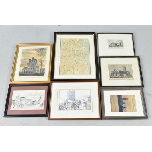 458 - A Collection of Various Prints and Engravings, Map of Docks in Hull Etc