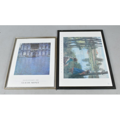 464 - Two Framed Art Exhibition Posters for Claude Monet and Eiler Sorensen, Latter 52x43cms