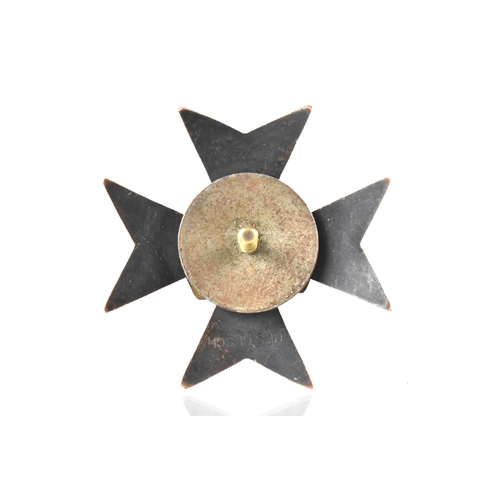 108 - A Rare WWII German 'Honour' Badge, Four Point Star Design Having Blue Enamel Inlay with Central Styl... 