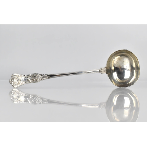 152 - A Large Victorian Silver Kings Pattern Ladle by Charles Boyton, London 1857 Hallmark, 34cm Long and ... 