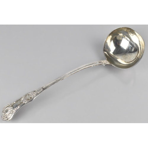 152 - A Large Victorian Silver Kings Pattern Ladle by Charles Boyton, London 1857 Hallmark, 34cm Long and ... 