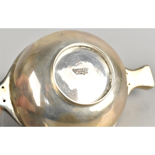 137 - A George V Silver Quaich by Brook & Son, Edinburgh 1928 Hallmark, 13x3.5cm High, 85g