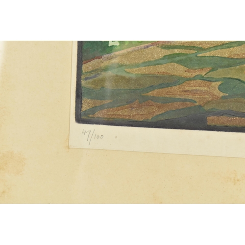 176 - A Double Sided Oriental Hardwood Glazed Frame Housing to One Side Japanese Utagawa Hiroshige (1797-1... 