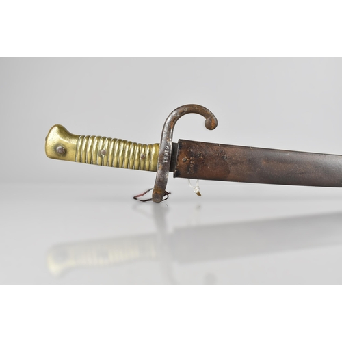 117 - A French 1866 Chassepot Bayonet with Scabbard