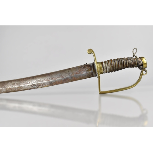 116 - A 19th Century Police Hanger Sword, the Blade Marked Bucklow Hundred Cheshire, 57cm Long Blade