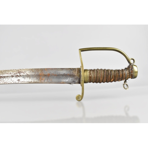 116 - A 19th Century Police Hanger Sword, the Blade Marked Bucklow Hundred Cheshire, 57cm Long Blade