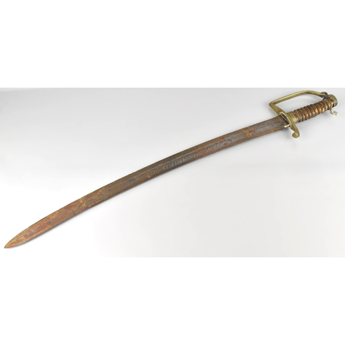 116 - A 19th Century Police Hanger Sword, the Blade Marked Bucklow Hundred Cheshire, 57cm Long Blade