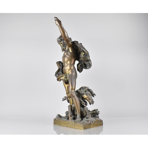 87 - A 19th Century Bronze, Neptune Astride a Hippocampus, Possibly Italian, 47cm High, Missing Trident