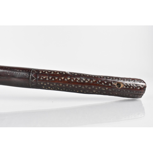 119 - A 19th Century Fijian Rootwood Ula or Throwing Club, the Handle with Incised Geometric Decorated Gri... 