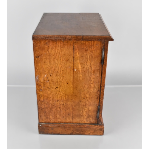 3 - A Late 19th/Early 20th Century Walnut Table Top Collectors Chest, the Front Panels Opening to Reveal... 