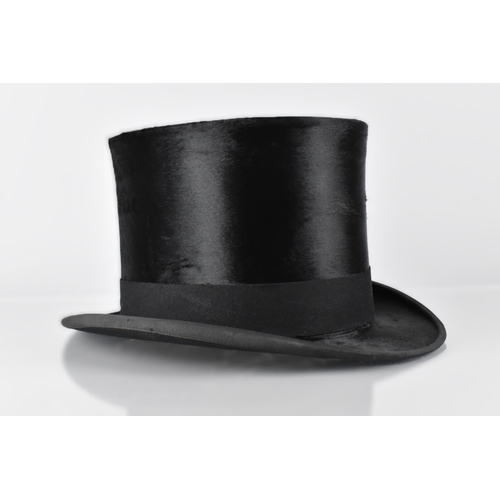 31 - A Late 19th/Early 20th Century Brushed Silk Top Hat by Tress & Co. of London Measuring 20x16cm in As... 