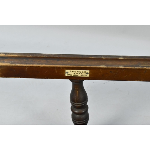 77 - A 19th Century Mahogany Bowling Lane with Makers Label 'Spencer Maker, Upper Arcade, Bristol', 173cm... 