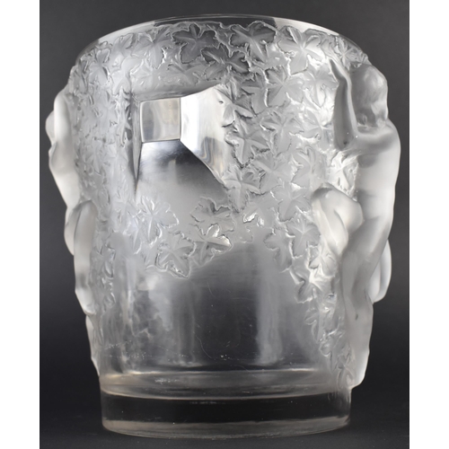 167 - A Lalique 'Ganymede' Wine Cooler Cast in Relief with Female Figures, Signed to Base, 22.5cm High