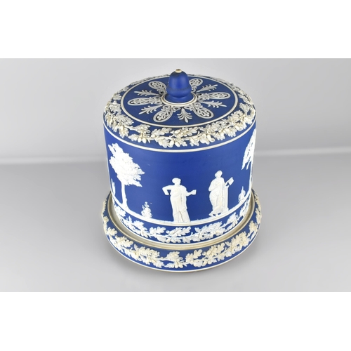 213 - A Large 19th Century Wedgwood Jasperware Cheese Dome and Cover, 27cm high