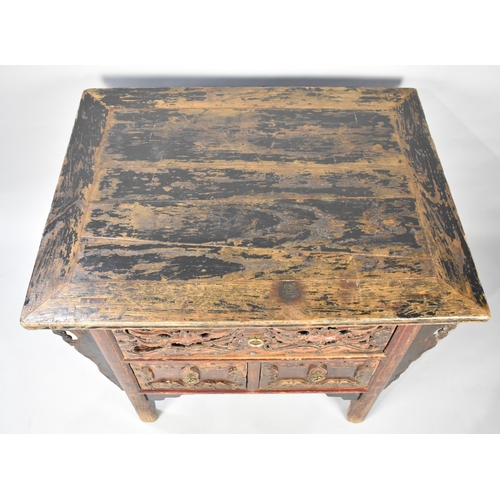 170 - A Chinese Late Qing/Early Republic Altar Chest, Believed to be Shanxi Province, the Chest of Square ... 