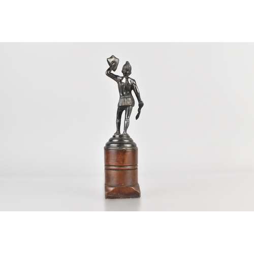 88 - A Late 19th Century Grand Tour Bronze Figure of Achilles Holding a Shield and Spear, Supported on a ... 