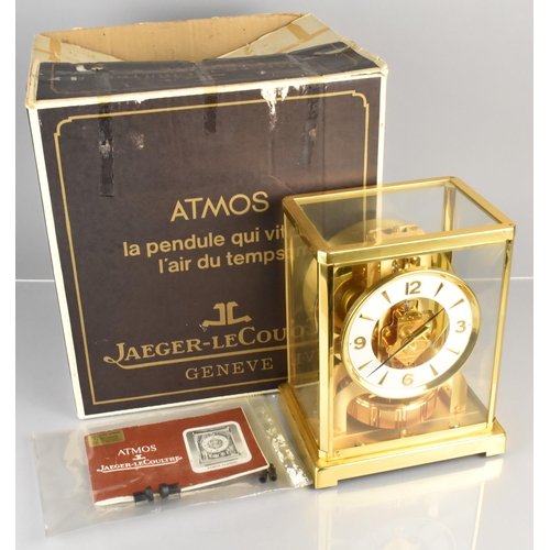 80 - A Mid 20th Century Jaeger-Lecoultre Atmos Classic Clock with the Original Box and Manual