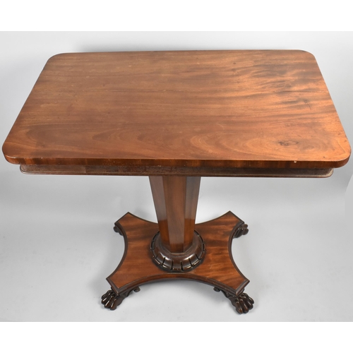 226 - An Early 19th Century William IV Mahogany Pedestal Table with a Solid Rectangular Top Over an Octago... 