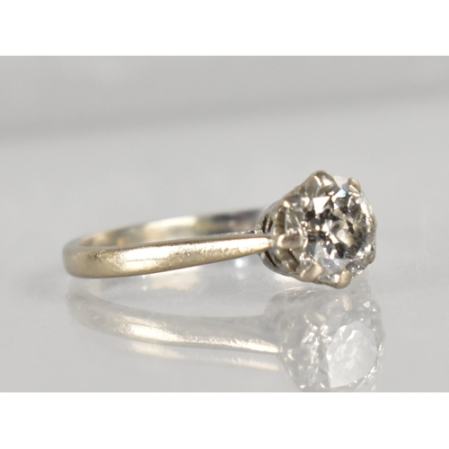 268 - A Diamond and 18ct White Gold Solitaire Ring, Central Stone Measuring 6.06mm Diameter, Estimated 0.9... 