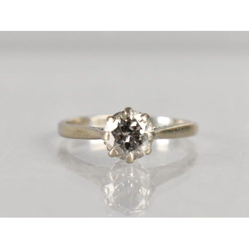 268 - A Diamond and 18ct White Gold Solitaire Ring, Central Stone Measuring 6.06mm Diameter, Estimated 0.9... 