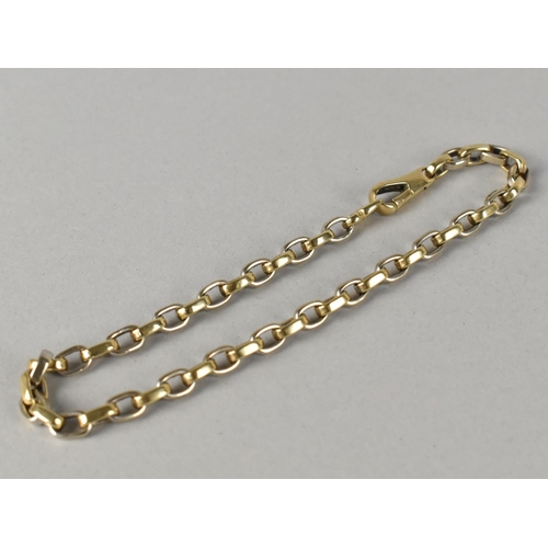 303 - A 9ct Gold Bracelet, Substantial White and Yellow Gold Alternating Links, Each Measuring 6.9mm by 4.... 