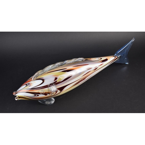 121 - A Large Glass Fish, 52cms Long