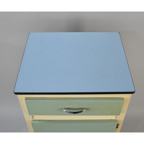 171 - A Vintage Formica Topped Kitchen Cabinet with Single Drawer over Cupboard Base, 46cms Wide